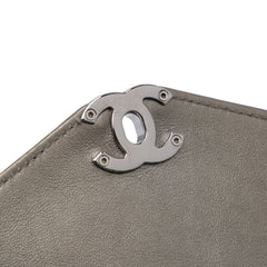 Mini Embellished Calfskin Chevron Square Envelop Flap