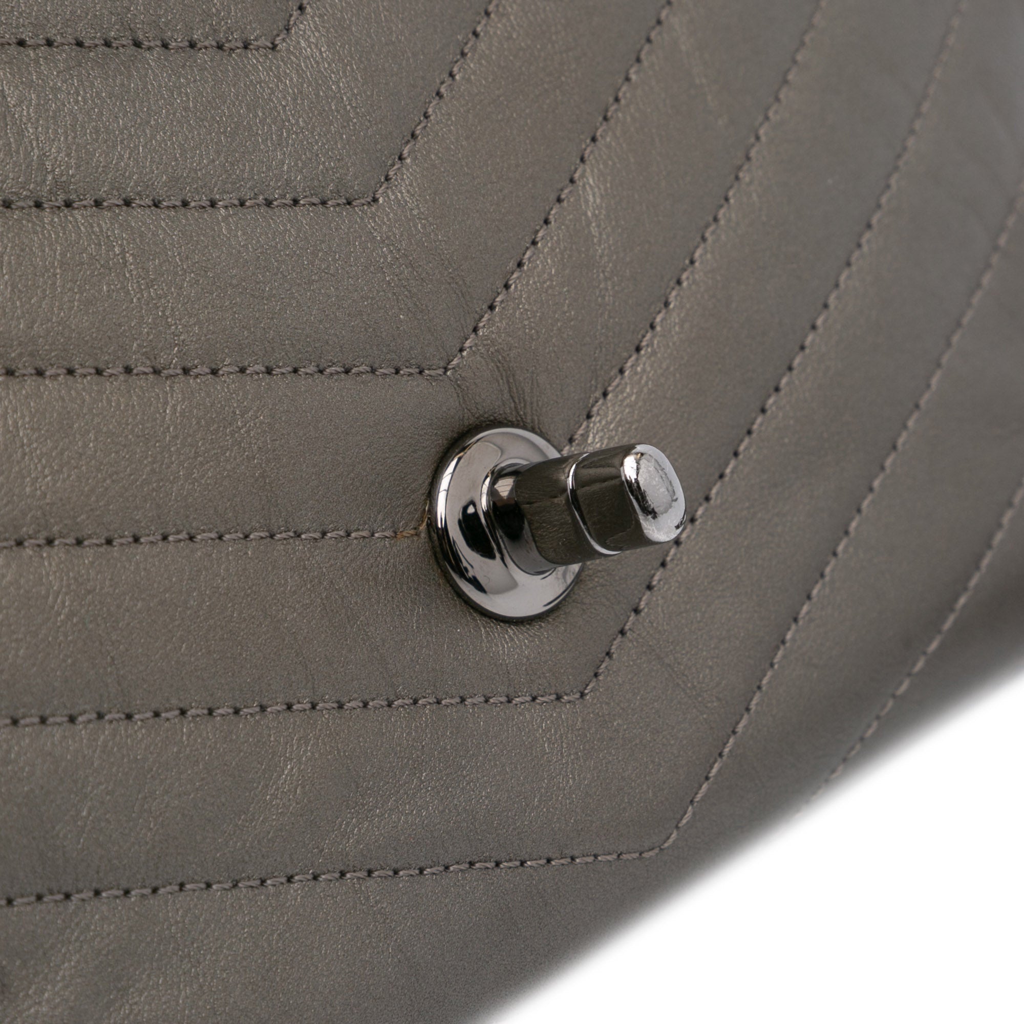 Mini Embellished Calfskin Chevron Square Envelop Flap