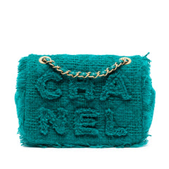 Small Wool Tweed Giant Logo Flap