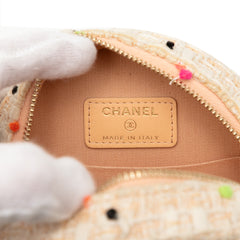 CC Quilted Tweed Round Crossbody