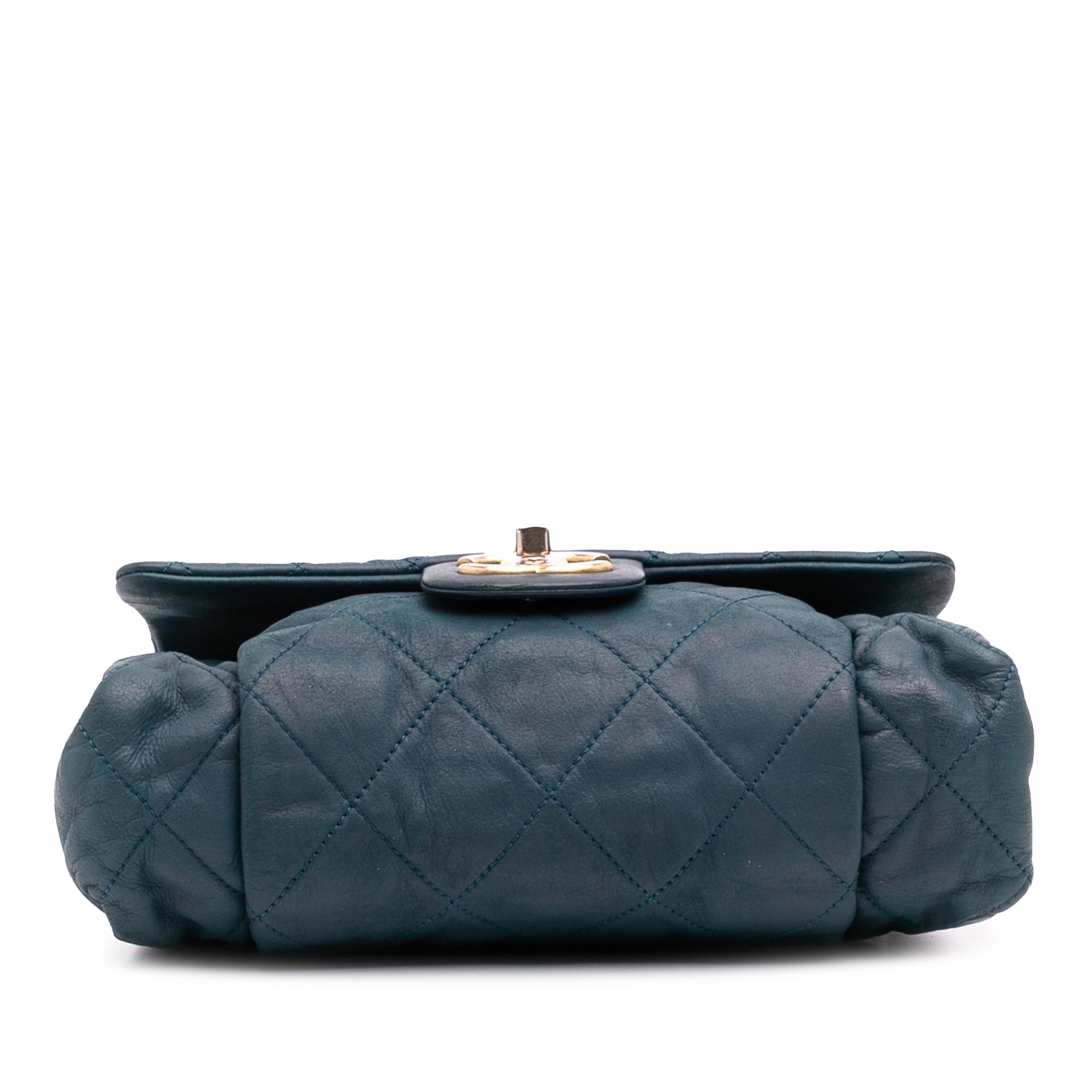 Small Iridescent Calfskin Chic Quilt Flap