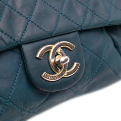 Small Iridescent Calfskin Chic Quilt Flap