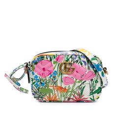 Ken Scott Mini GG Marmont Floral Printed Matelasse Leather Crossbody