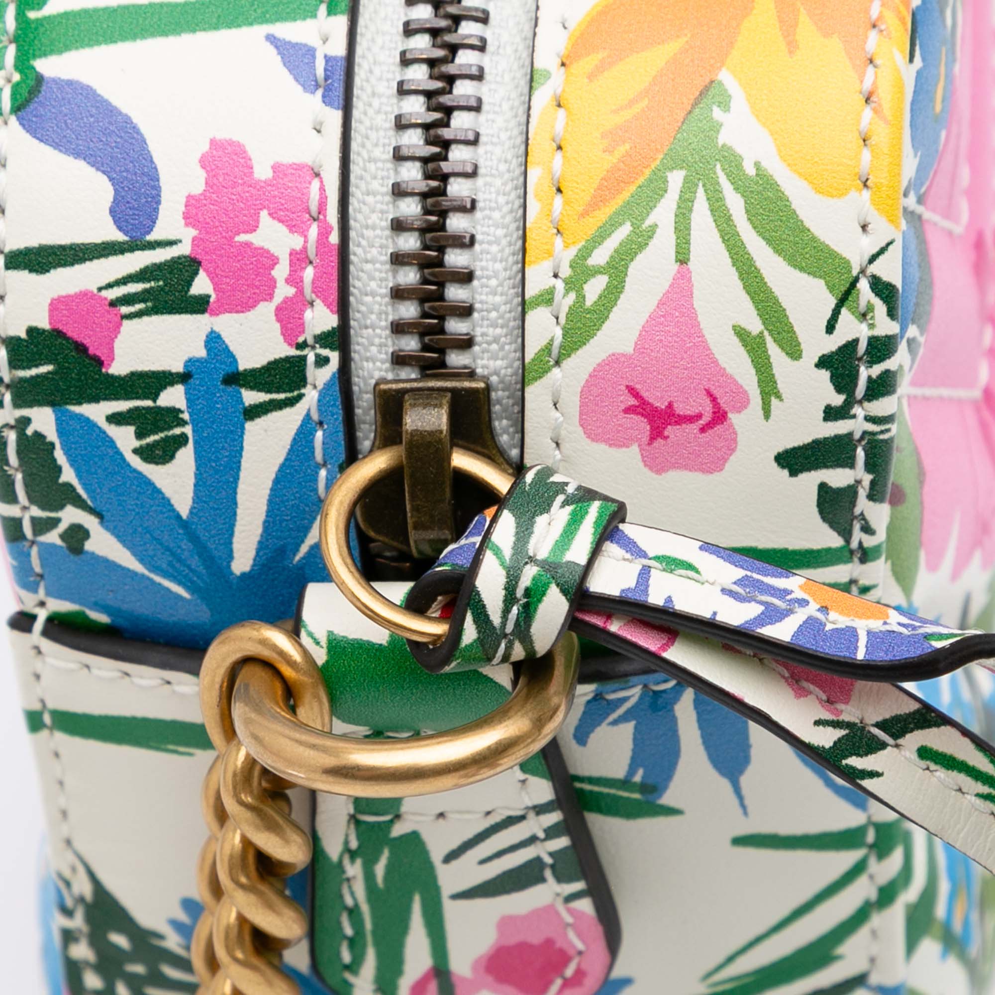 Ken Scott Mini GG Marmont Floral Printed Matelasse Leather Crossbody