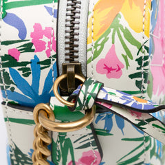 Ken Scott Mini GG Marmont Floral Printed Matelasse Leather Crossbody