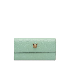 Guccissima Signature Crystal Cat Continental Wallet_0