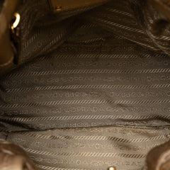 Metallic Nappa Antique Bow Satchel