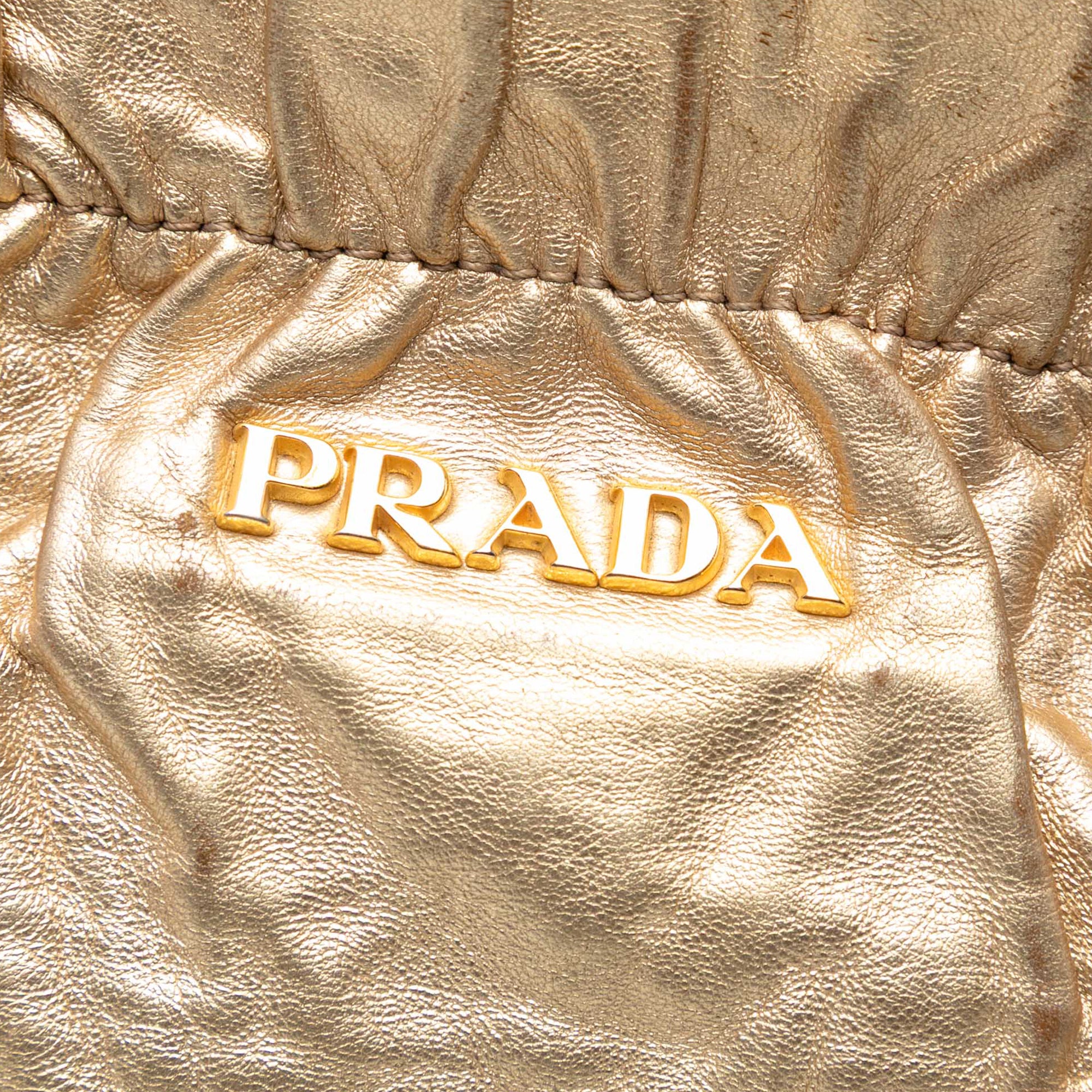 Metallic Nappa Antique Bow Satchel