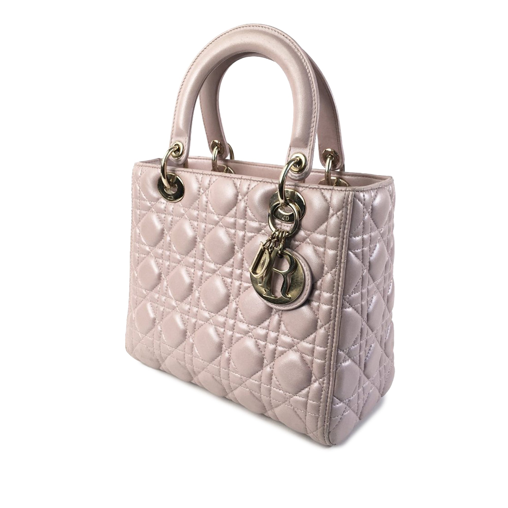 Medium Iridescent Lambskin Cannage Lady Dior_1