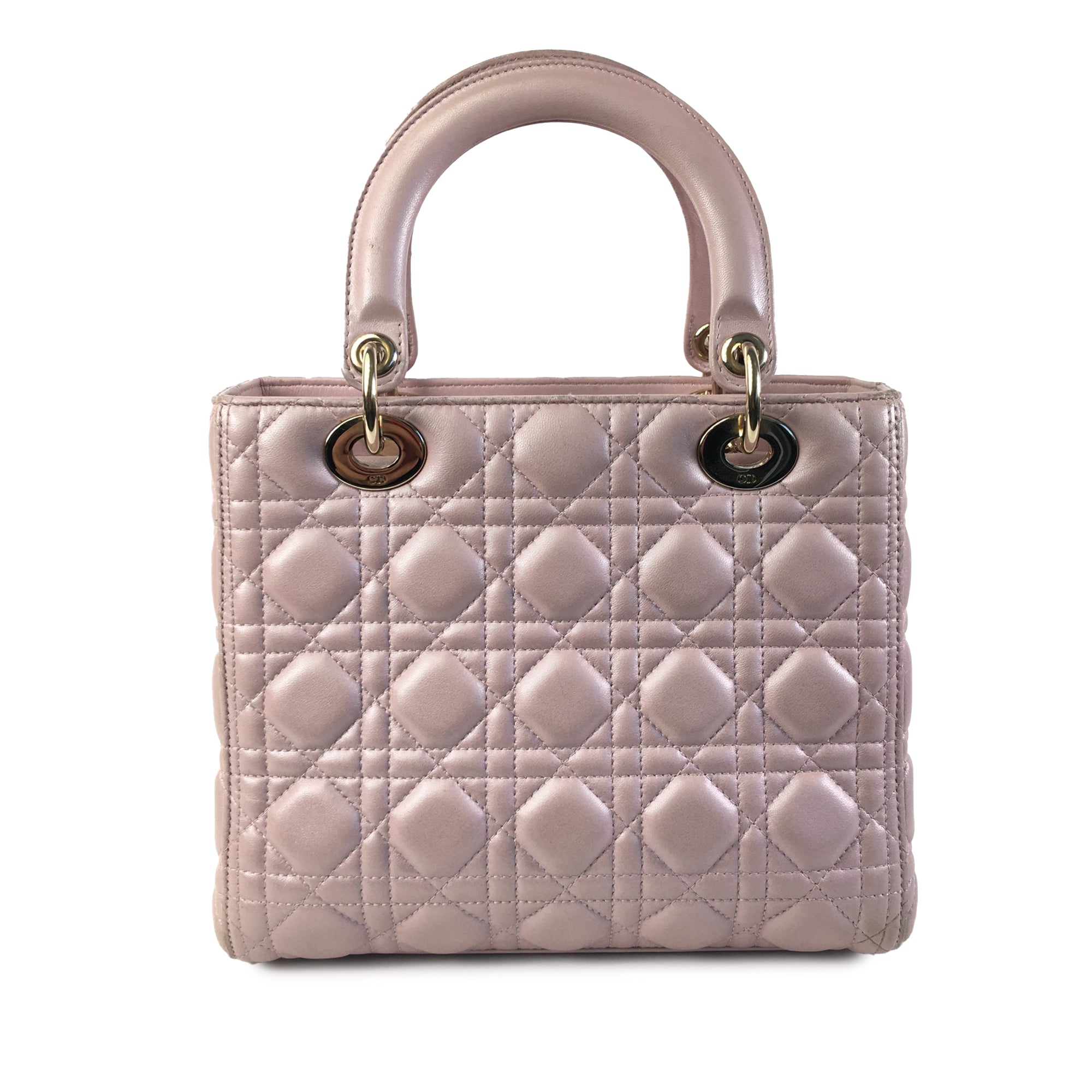 Medium Iridescent Lambskin Cannage Lady Dior_2