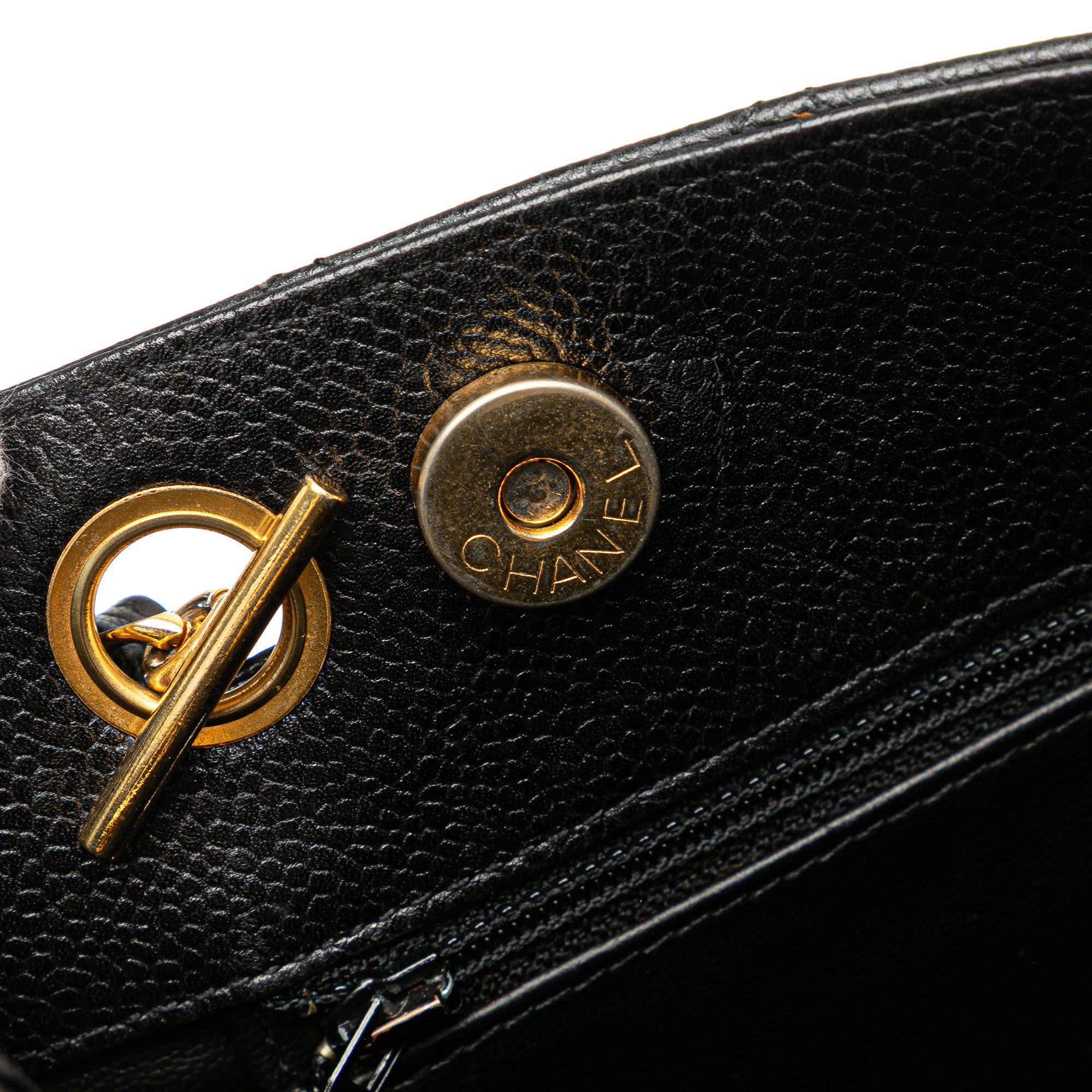 Quilted Caviar Chain Tote