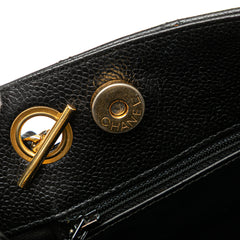 Quilted Caviar Chain Tote