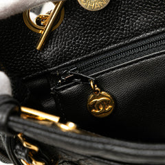 Quilted Caviar Chain Tote