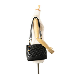 Quilted Caviar Chain Tote