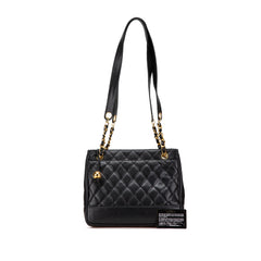 Quilted Caviar Chain Tote
