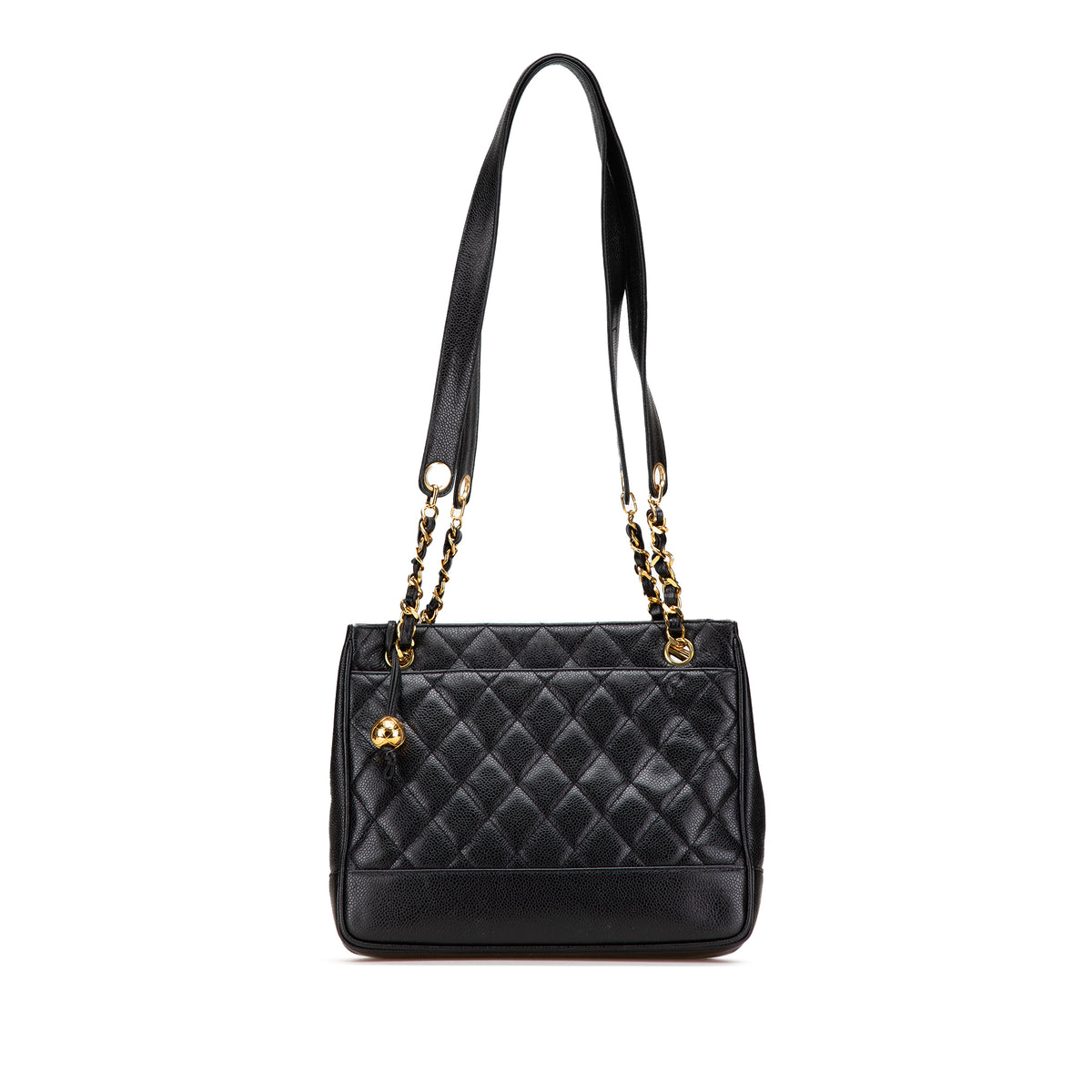 Quilted Caviar Chain Tote