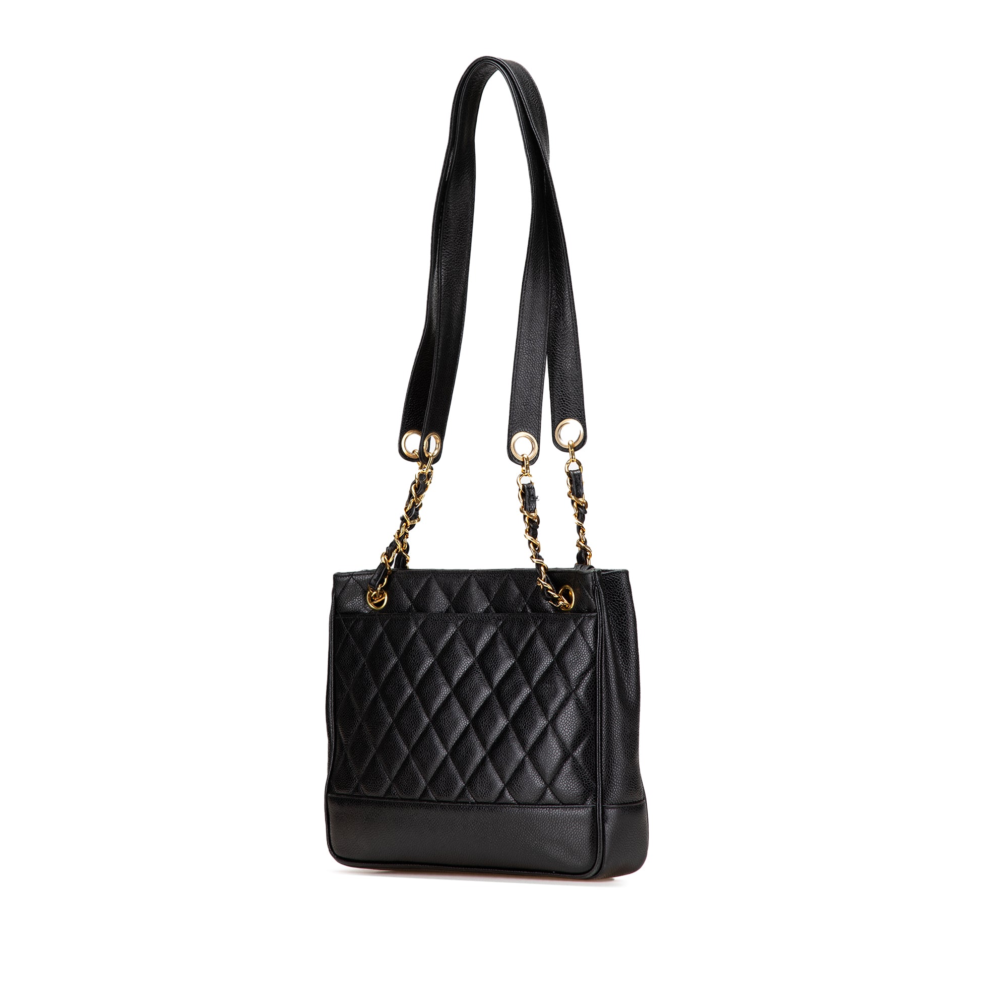 Quilted Caviar Chain Tote