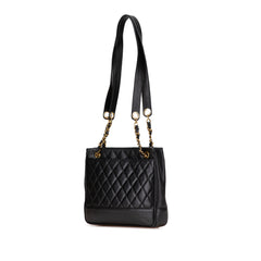 Quilted Caviar Chain Tote