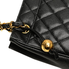 Quilted Caviar Chain Tote