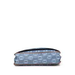 Denim Anagram Messenger Bag