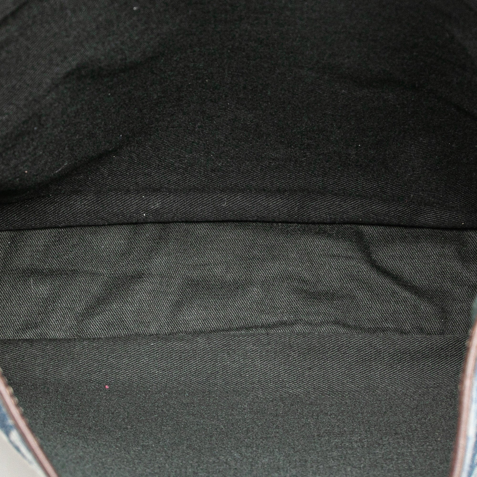 Denim Anagram Messenger Bag