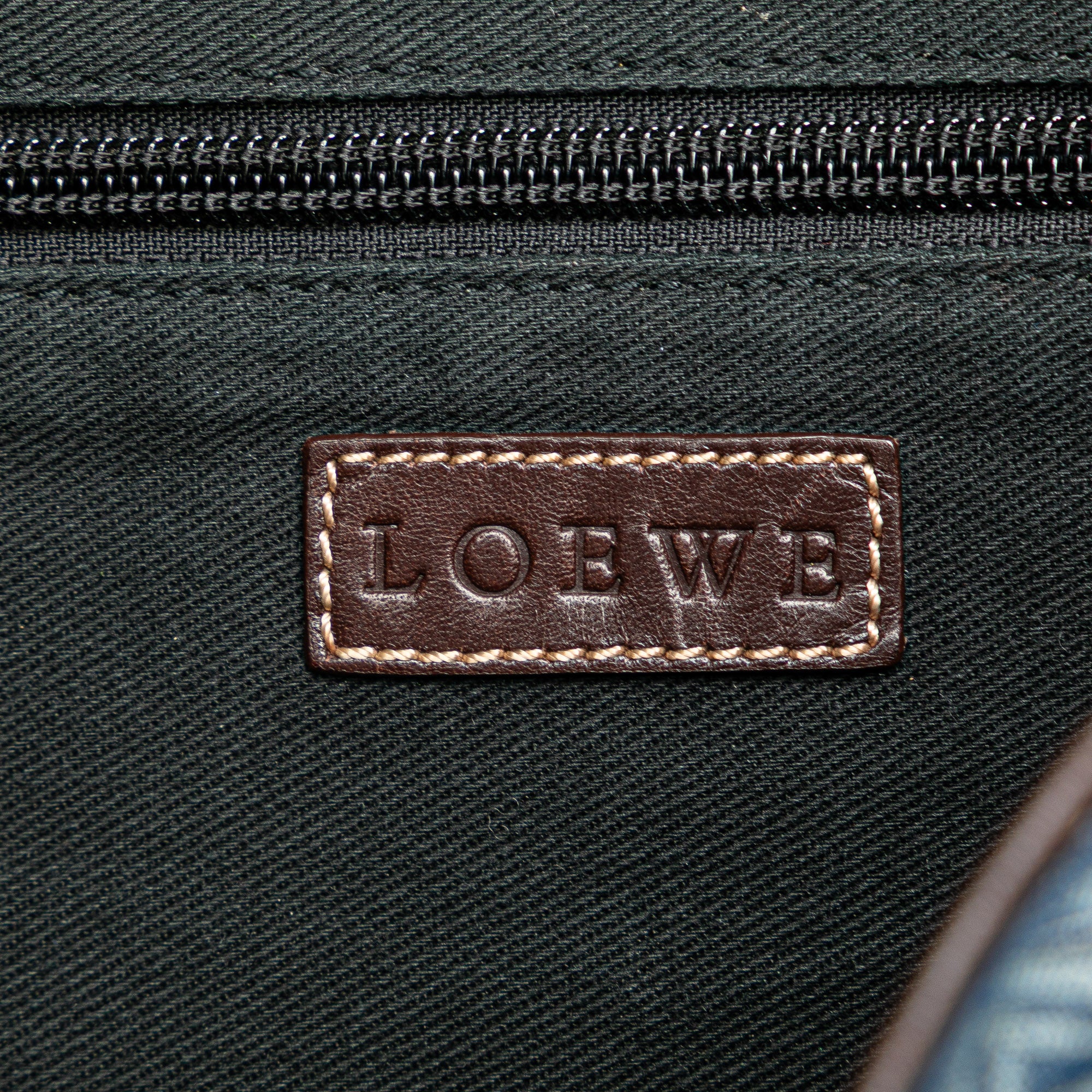 Denim Anagram Messenger Bag
