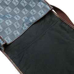 Denim Anagram Messenger Bag