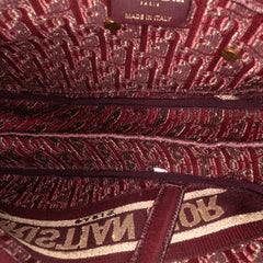 Oblique Embroidered Velvet Saddle Bag