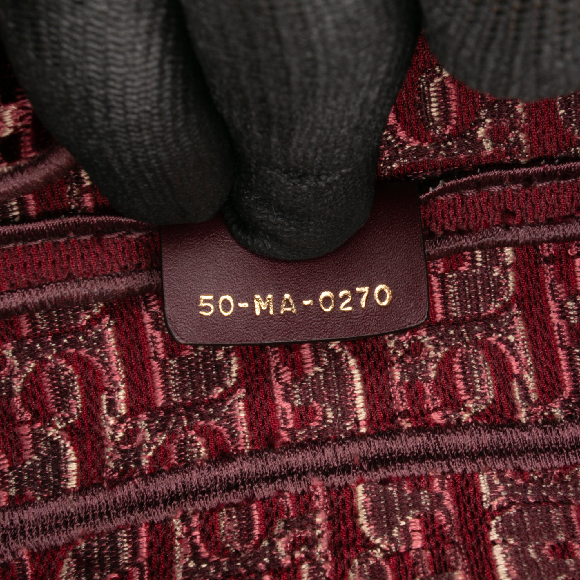 Oblique Embroidered Velvet Saddle Bag