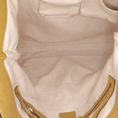 Tall Leather Bamboo Shopper Tote