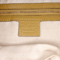 Tall Leather Bamboo Shopper Tote