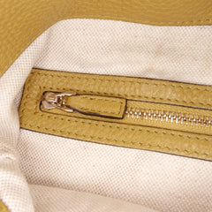 Tall Leather Bamboo Shopper Tote
