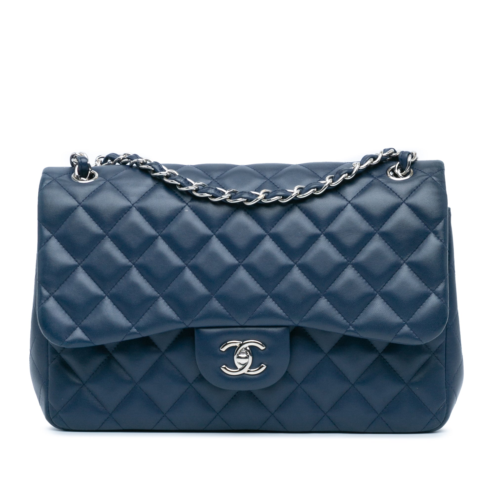 Jumbo Classic Lambskin Double Flap