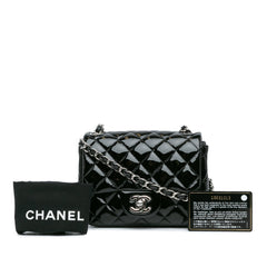 Mini Square Classic Patent Single Flap