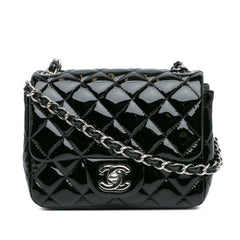 Mini Square Classic Patent Single Flap