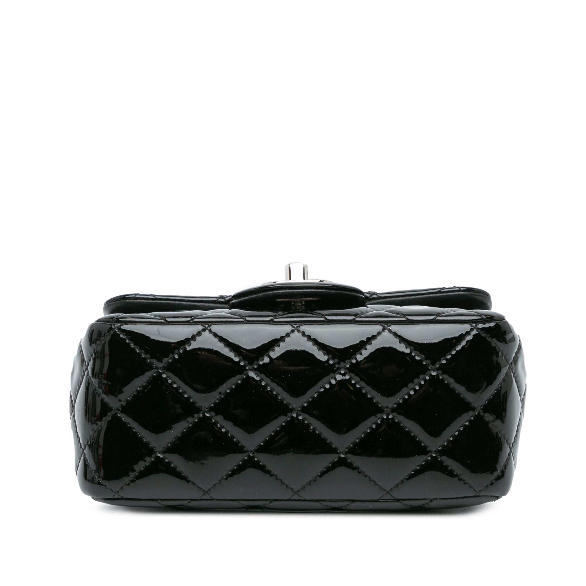 Mini Square Classic Patent Single Flap