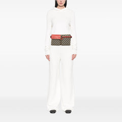 GG Canvas Web Double Pocket Belt Bag