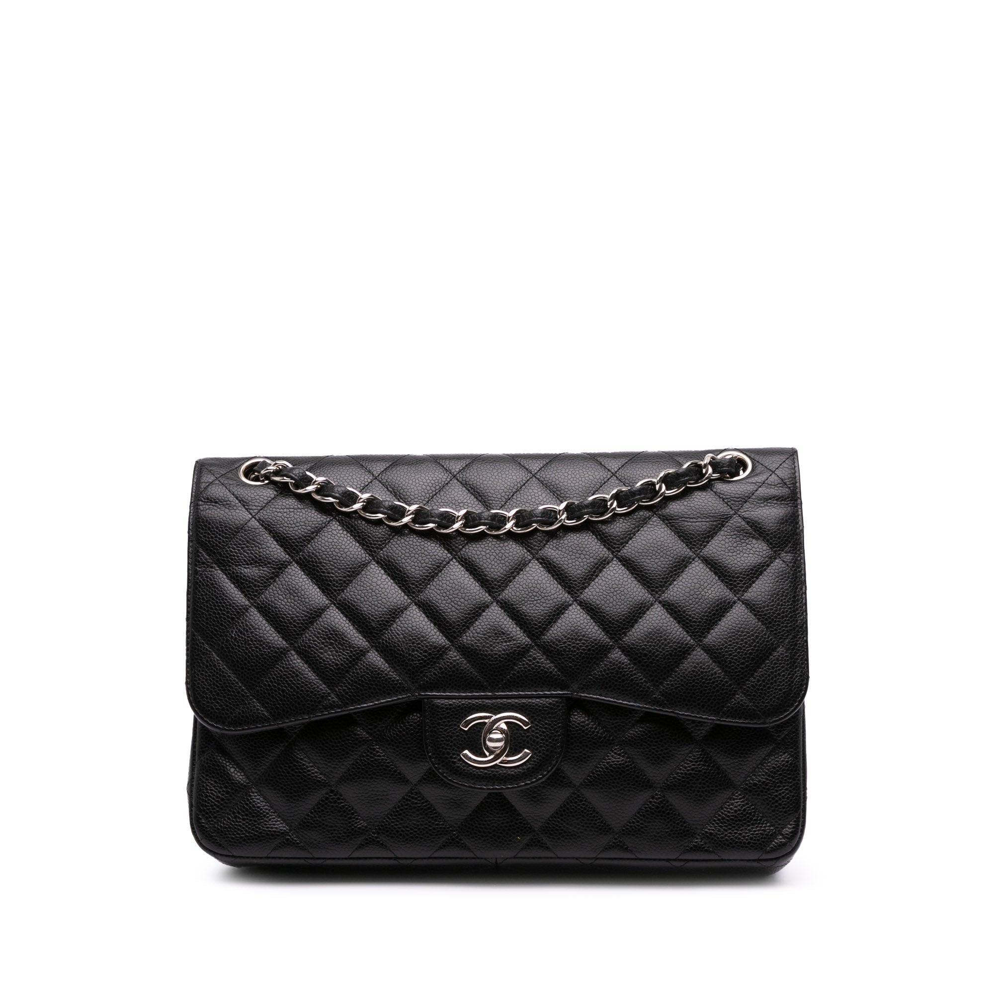 Jumbo Classic Caviar Double Flap