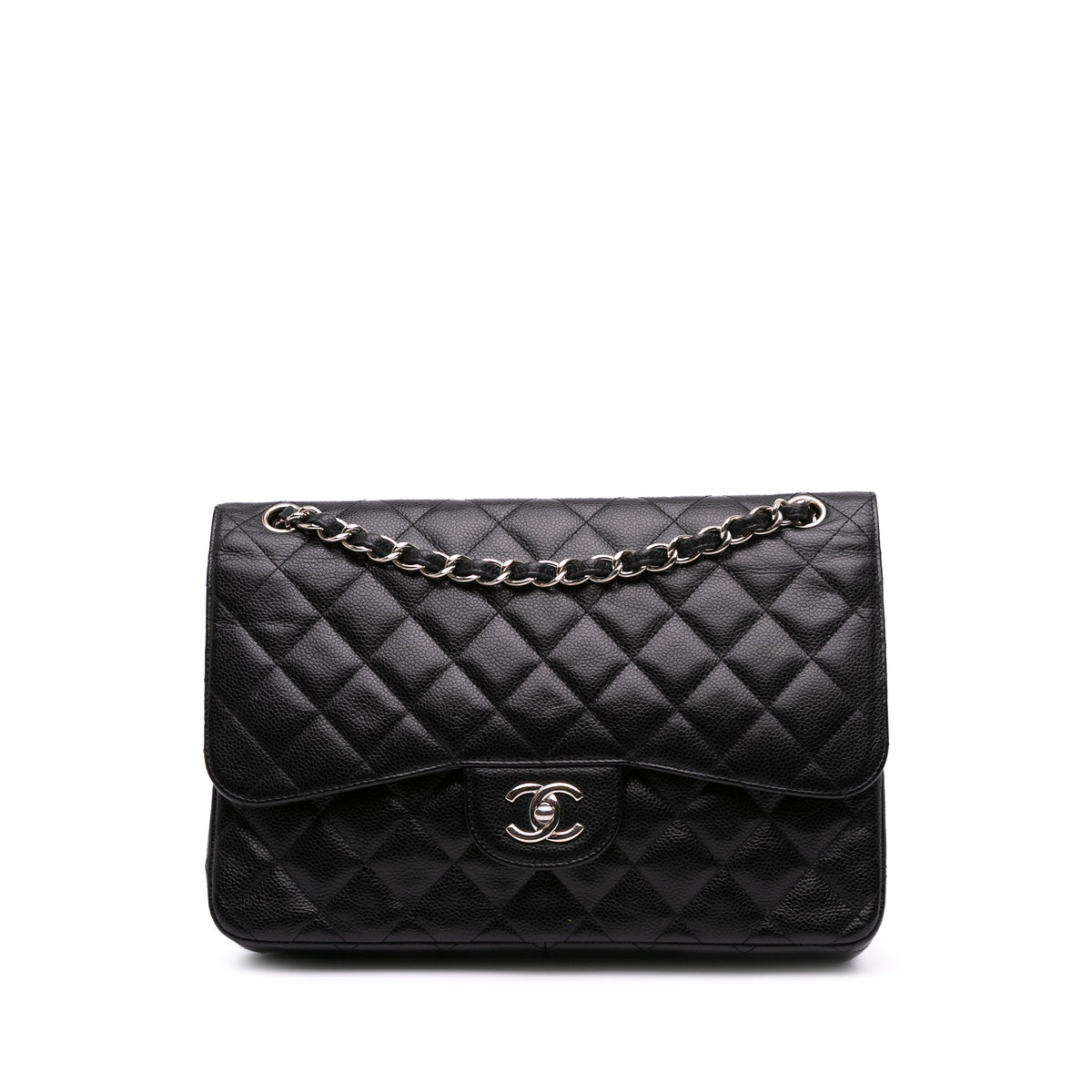 Jumbo Classic Caviar Double Flap