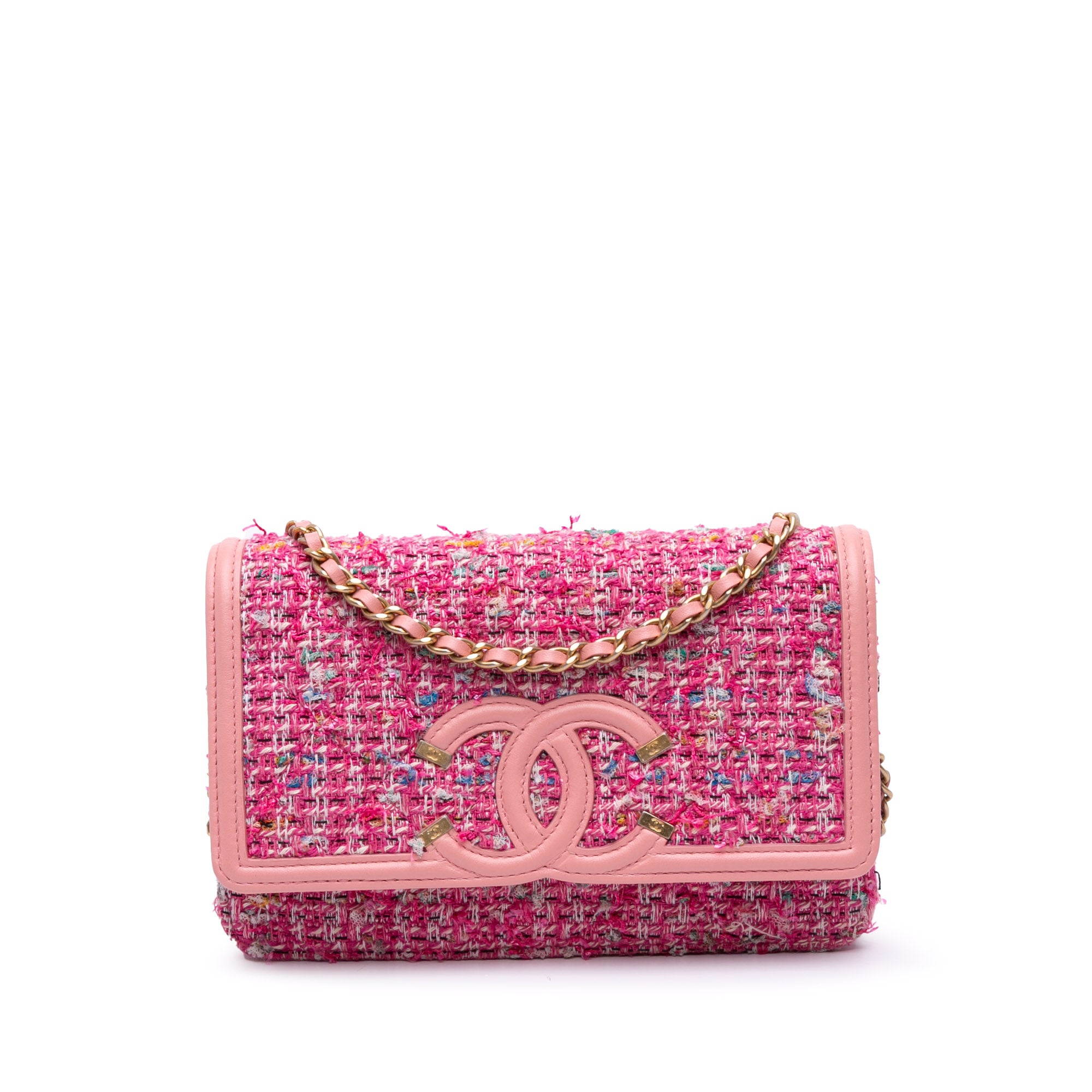 Small Tweed CC Filigree Flap