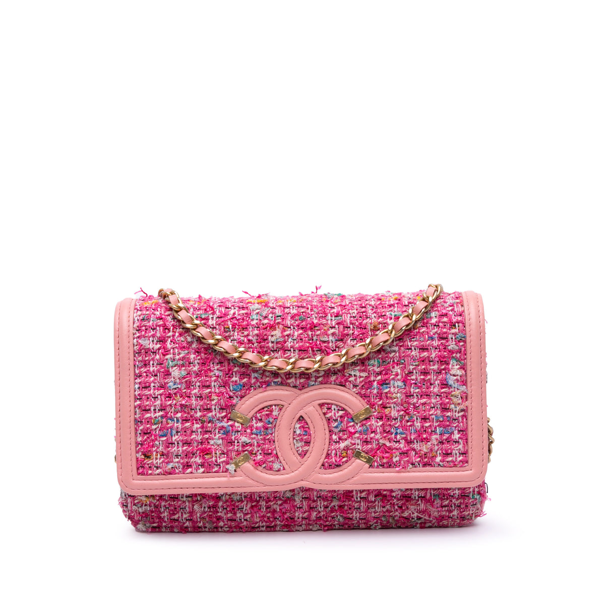 Small Tweed CC Filigree Flap