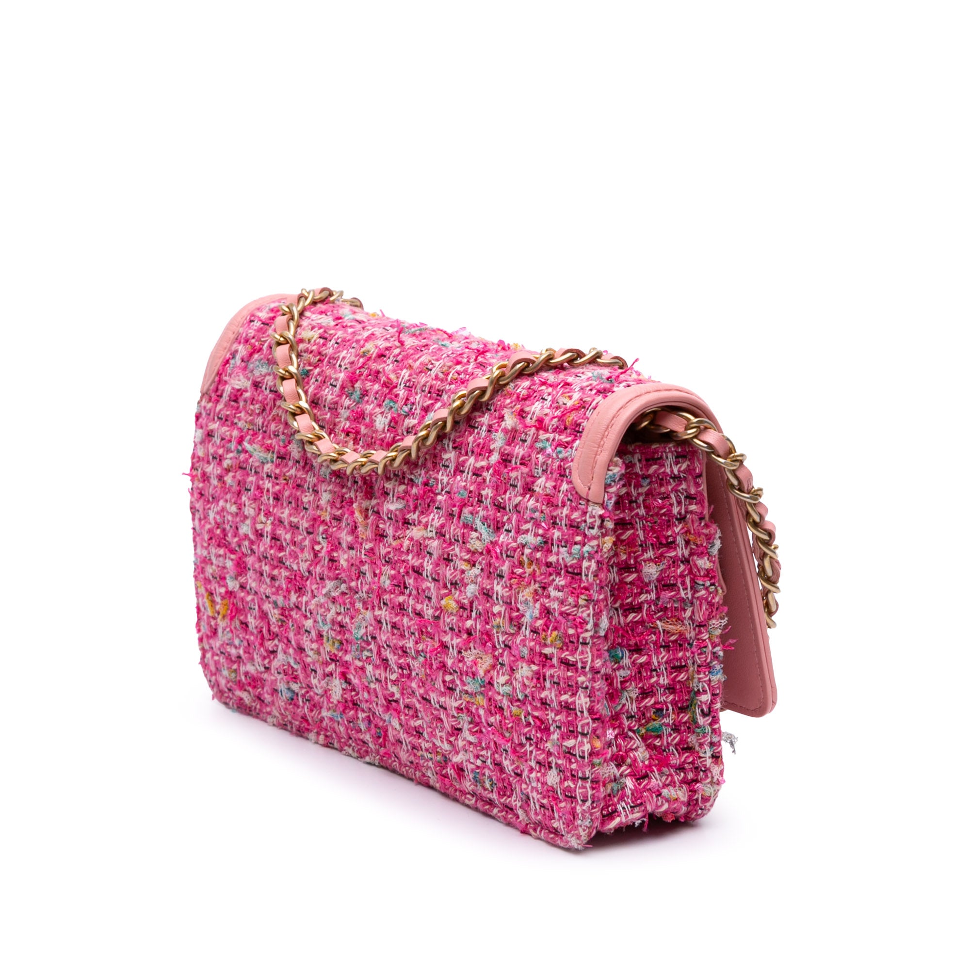 Small Tweed CC Filigree Flap