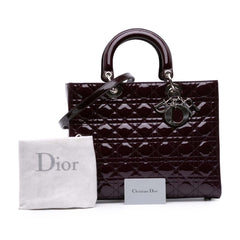 Large Patent Cannage Lady Dior