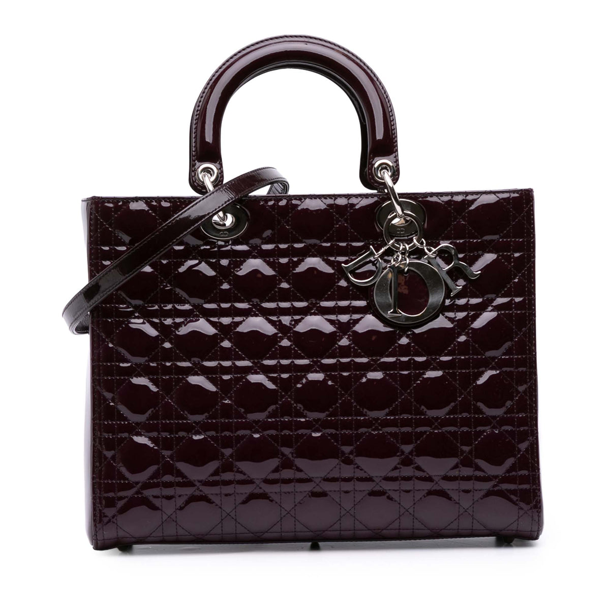 Large Patent Cannage Lady Dior