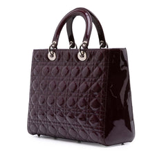 Large Patent Cannage Lady Dior