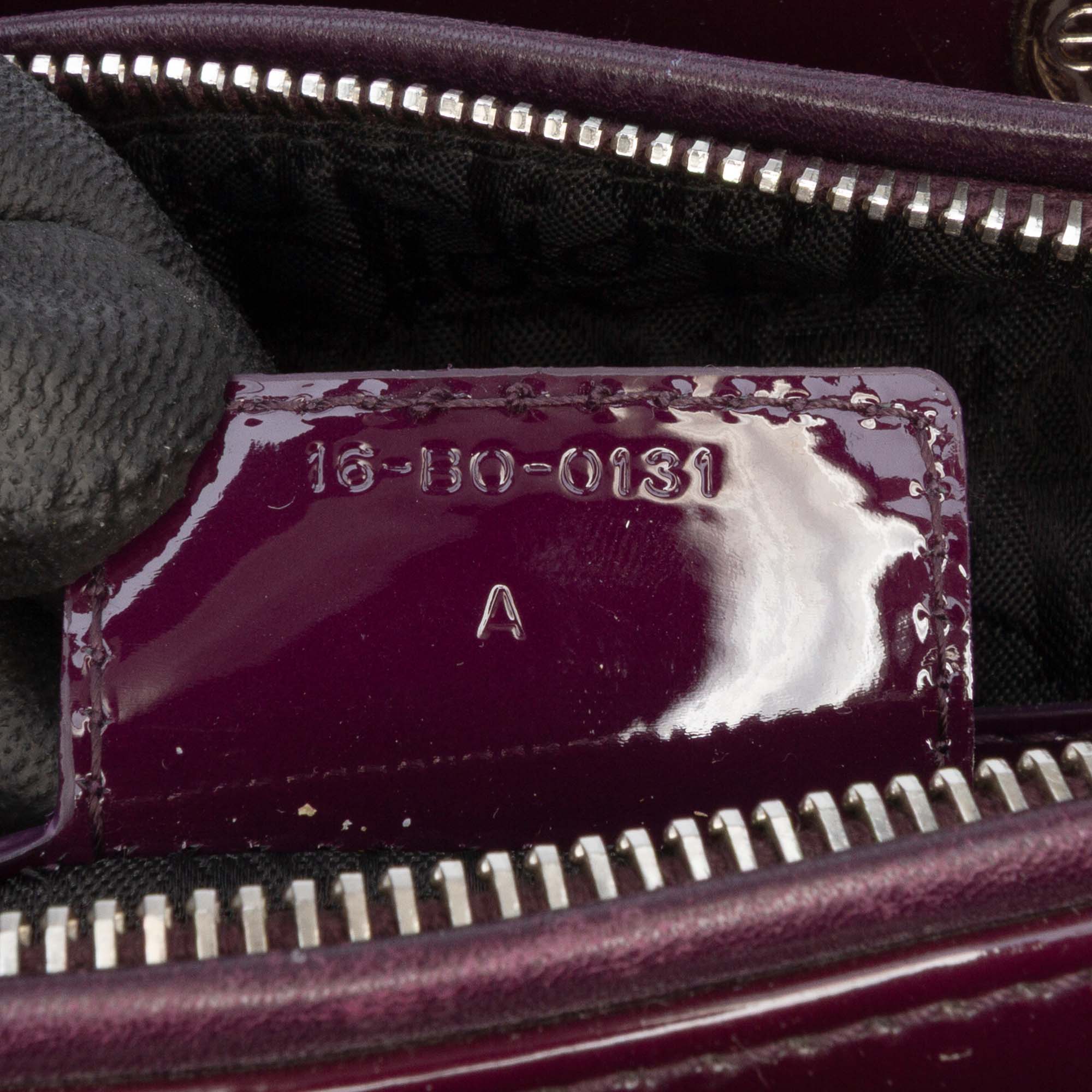 Large Patent Cannage Lady Dior