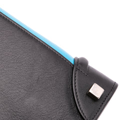 Micro Tricolor Leather Luggage Tote