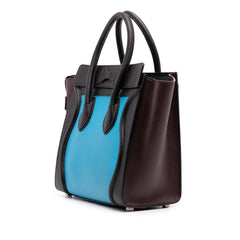 Micro Tricolor Leather Luggage Tote