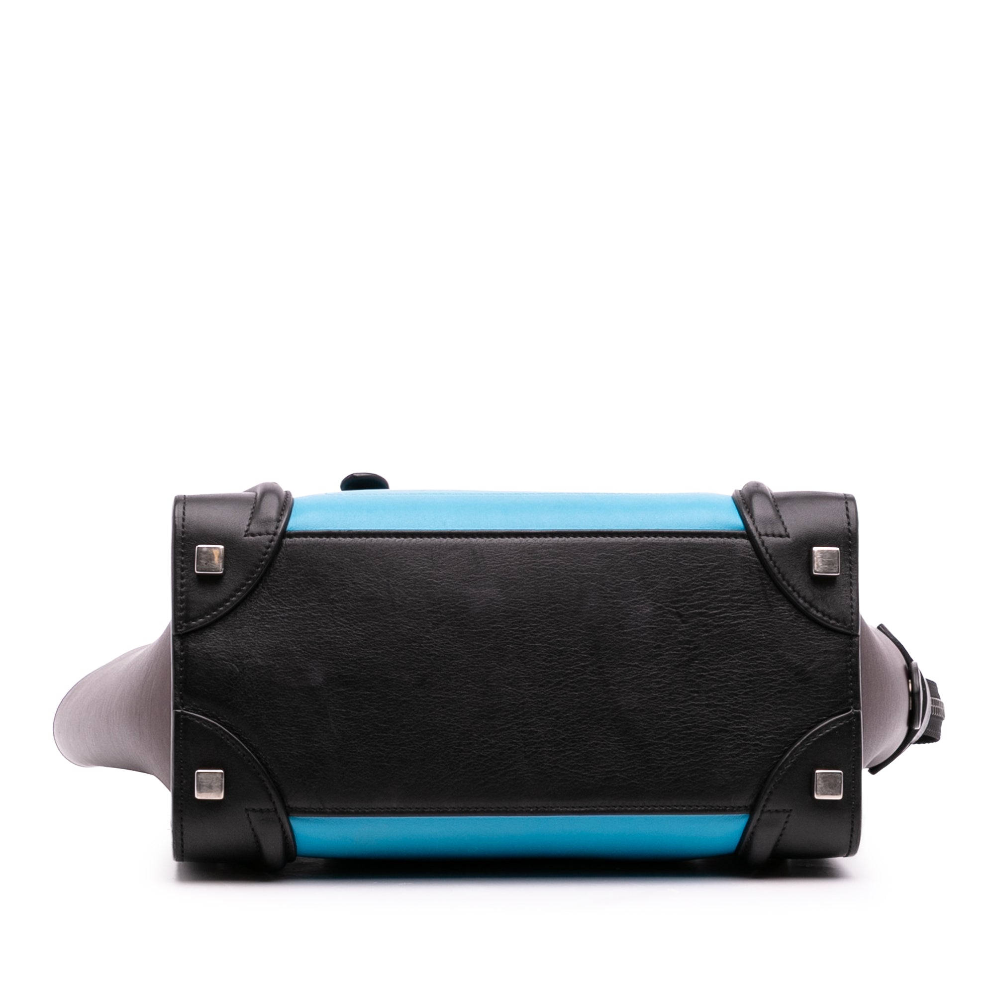 Micro Tricolor Leather Luggage Tote