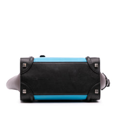 Micro Tricolor Leather Luggage Tote